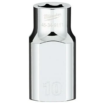 Milwaukee 45-34-9111 1/2" Drive10mm Metric 6-Point Socket with FOUR FLAT Sides