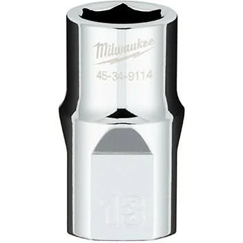Milwaukee 45-34-9114 1/2" Drive 13mm Metric 6-Point Socket with FOUR FLAT Sides