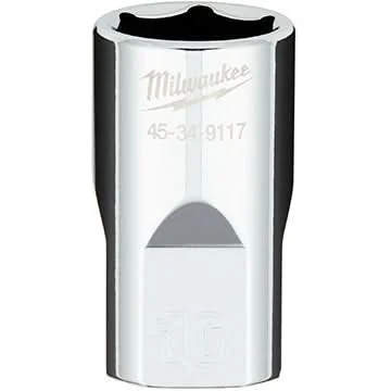 Milwaukee 45-34-9117 1/2" Drive 16mm Metric 6-Point Socket with FOUR FLAT Sides