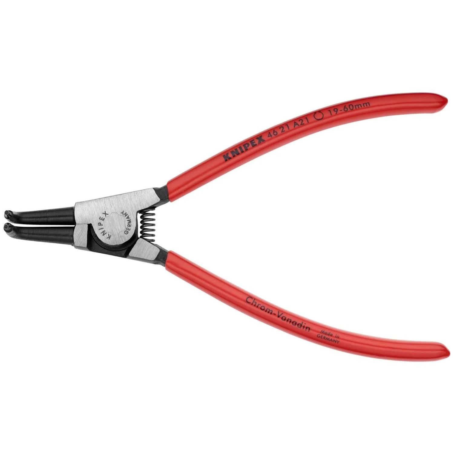 Knipex 46 21 A21 External 90° Angled Snap Ring Pliers-Forged Tips