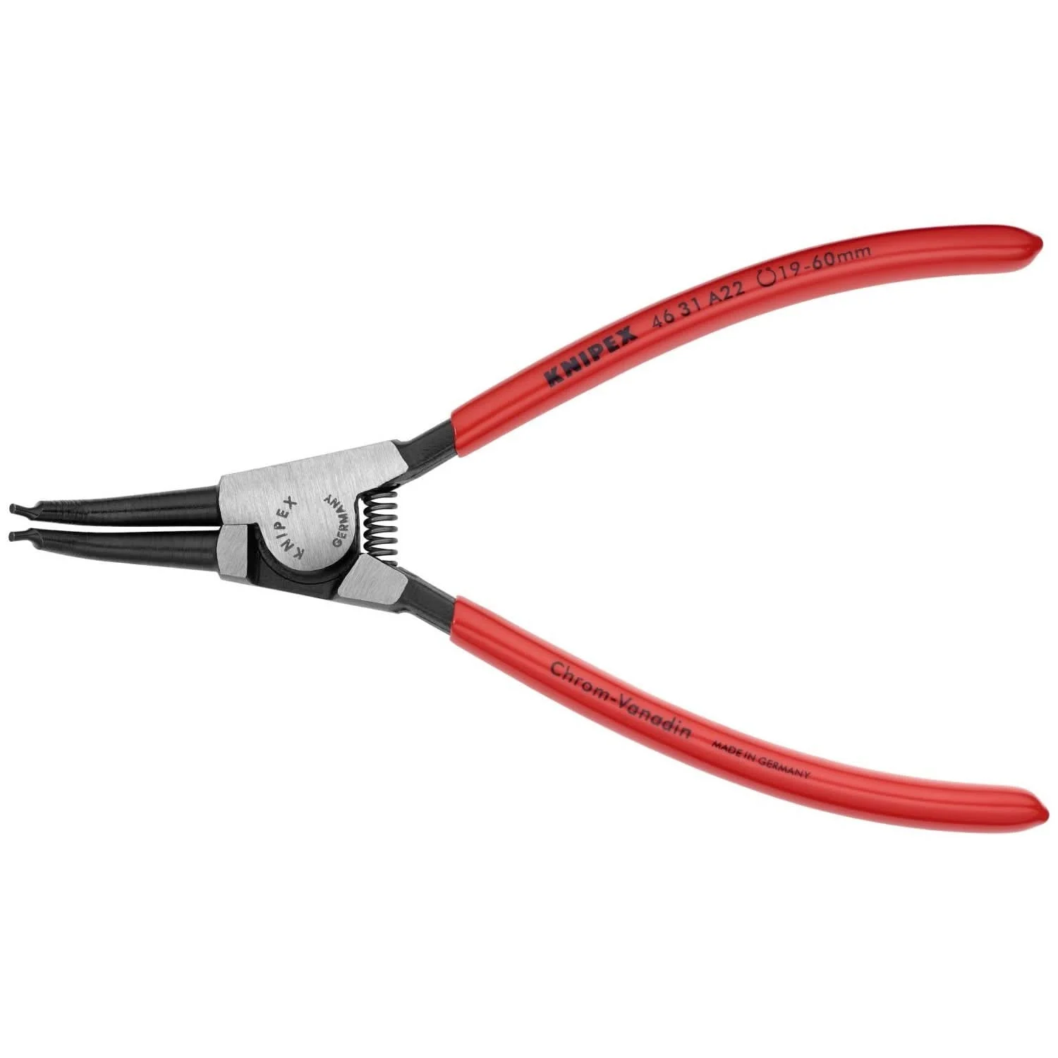 Knipex 46 31 A22 External 45° Angled Snap Ring Pliers-Forged Tips