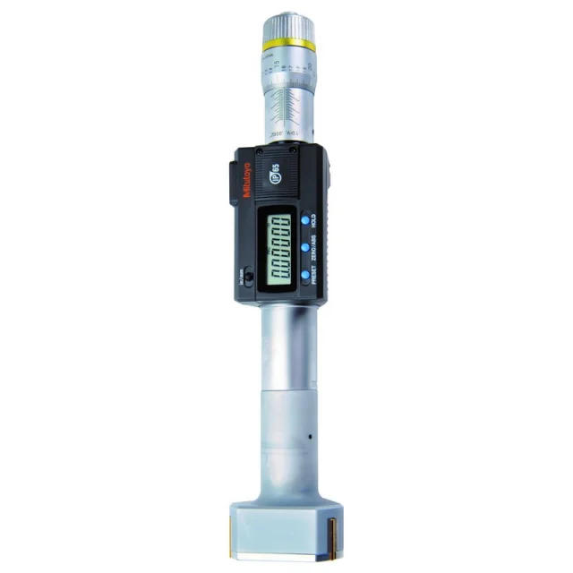 Mitutoyo 468-271 Digimatic Holtest Digital 3-Point Micrometer, 2.5-3"
