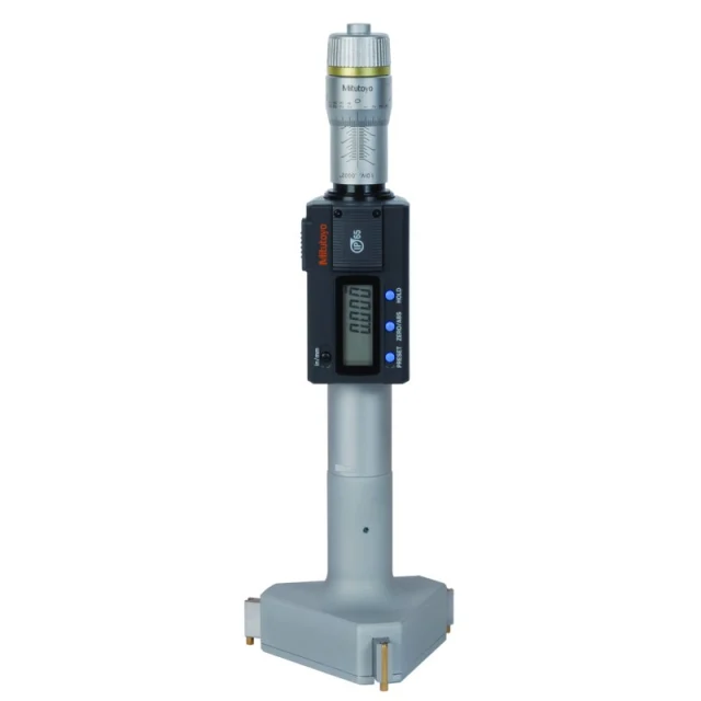 Mitutoyo 468-273 Digimatic Holtest Digital 3-Point Micrometer, 3.5-4"