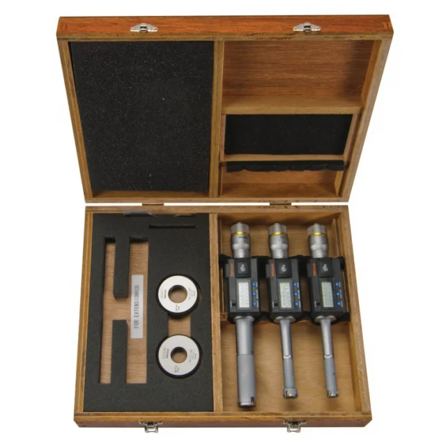 Mitutoyo 468-987 Digimatic Holtest 3-Point Micrometer Set, 0.5-1"