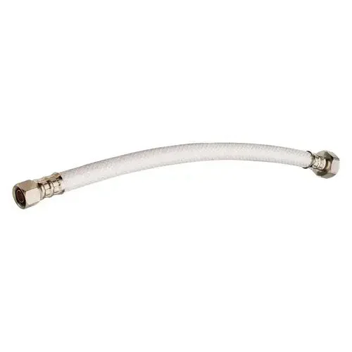 Plumb Pak EZ Series Sink Supply Tube, 3/8 in Inlet, Compression Inlet, 1/2 in Outlet, FIP Outlet, Vinyl Tubing