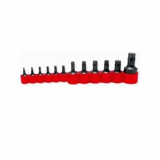 1/2in. dr. Torx tip chrome socket set T10 to T60, 12pc.