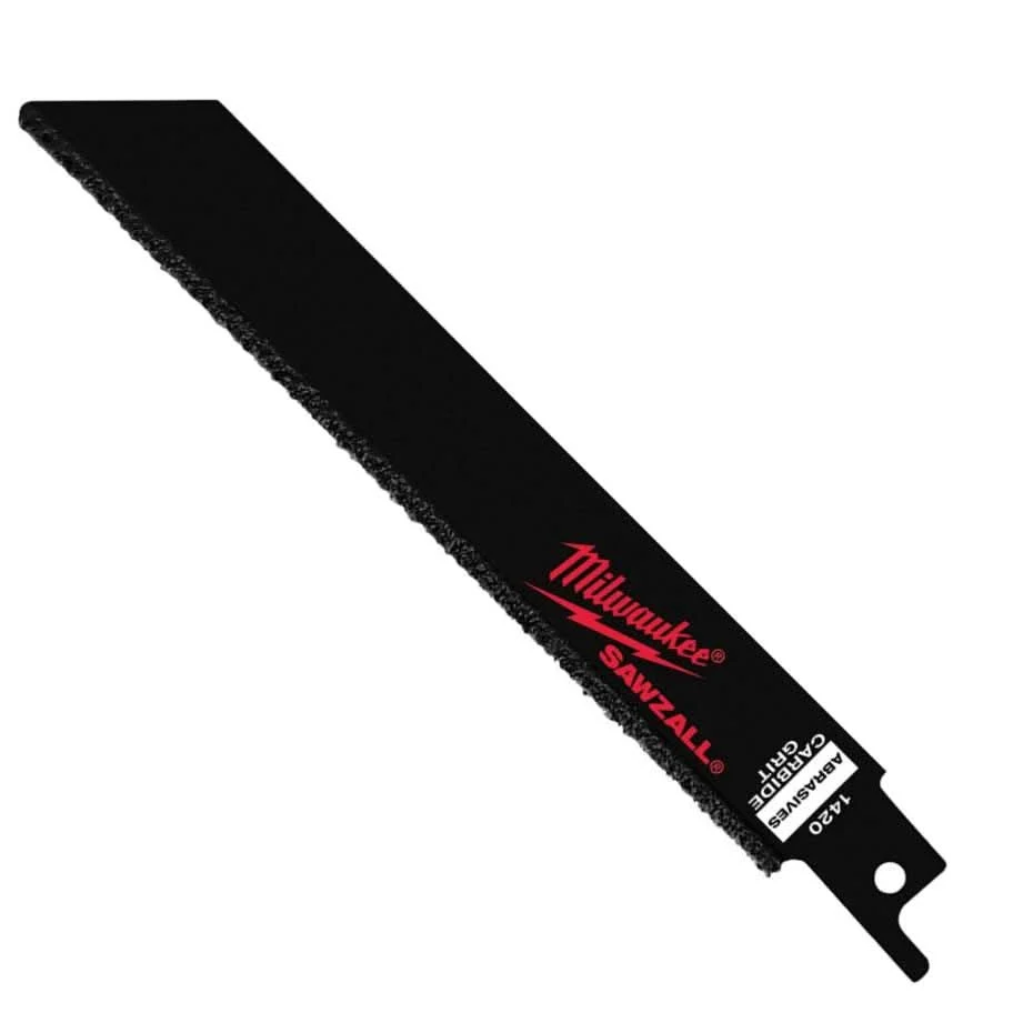 Milwaukee 48-00-1420 6" Carbide Grit SAWZALL Recip Blade, 3-Pack