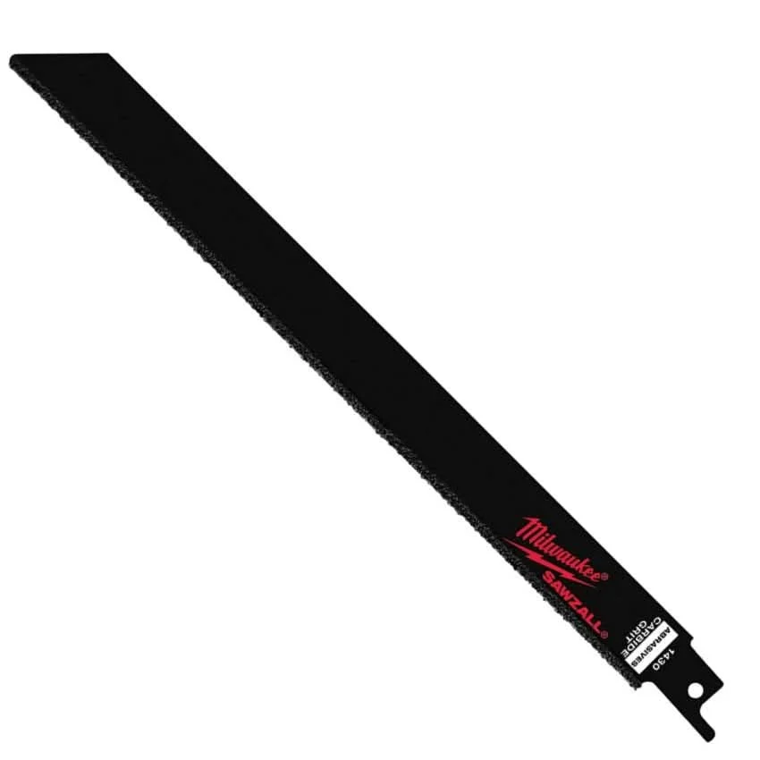 Milwaukee 48-00-1430 9" Carbide Grit SAWZALL Recip Blade, 3-Pack