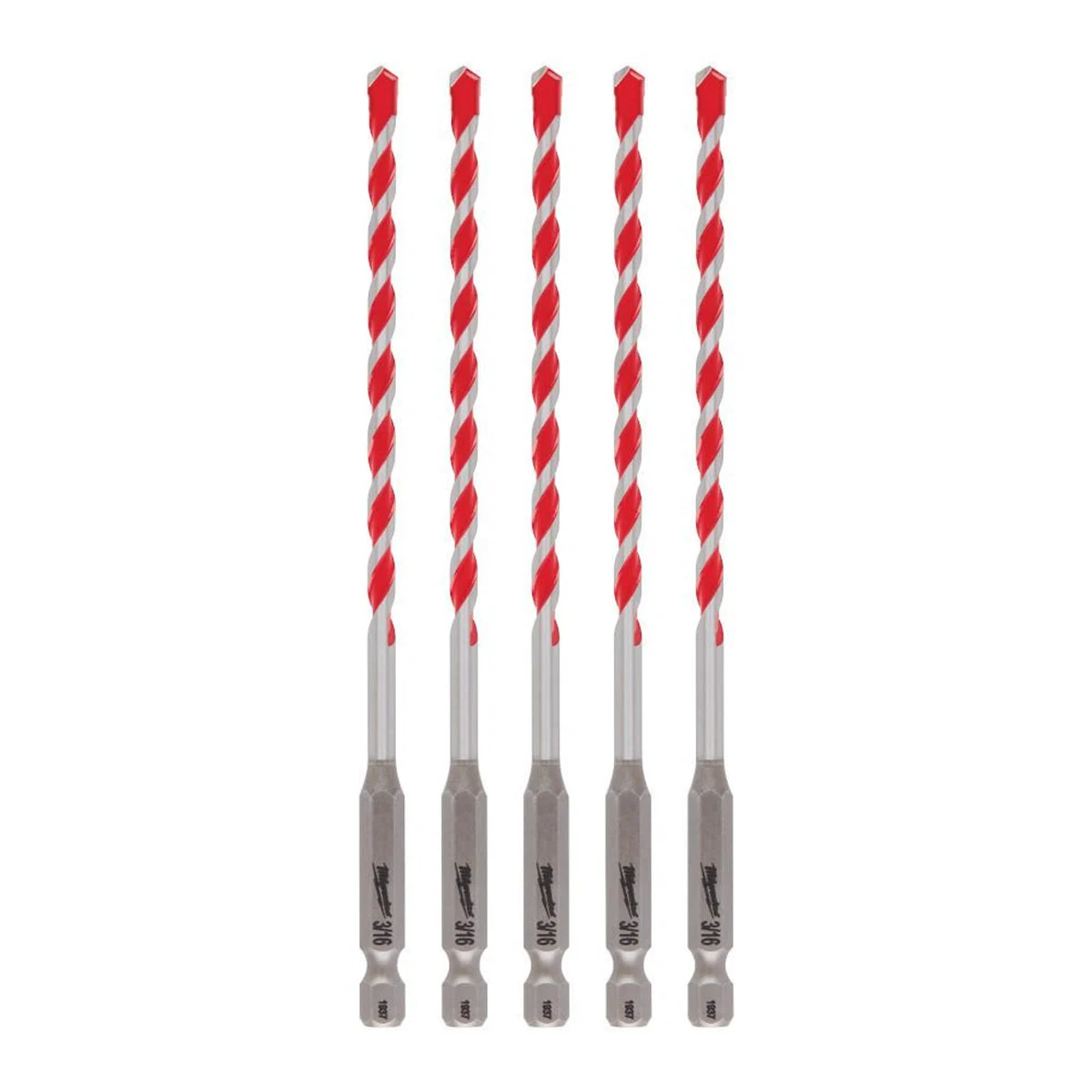 3/16" x 4" x 6" SHOCKWAVE™ Impact Duty Carbide Hammer Drill Bits (5 PK)