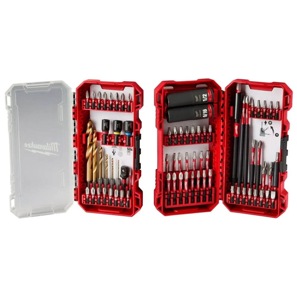 Milwaukee 48-32-4098 SHOCKWAVE Impact Duty Drill, Drive & Fasten Set- 75PC