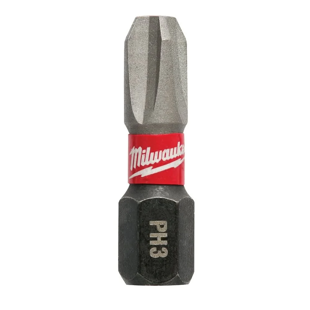 Milwaukee 48-32-4113 SHOCKWAVE Impact Phillips #3 Insert Bits, 25-Pack