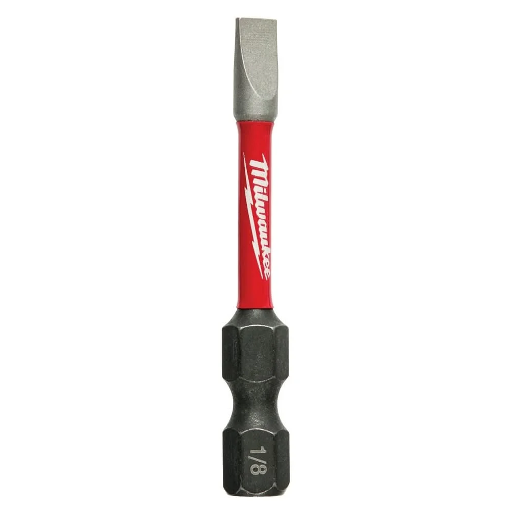 Milwaukee 48-32-4156 Shockwave 2" Impact Slotted 1/8" Power Bits, 25-Pack