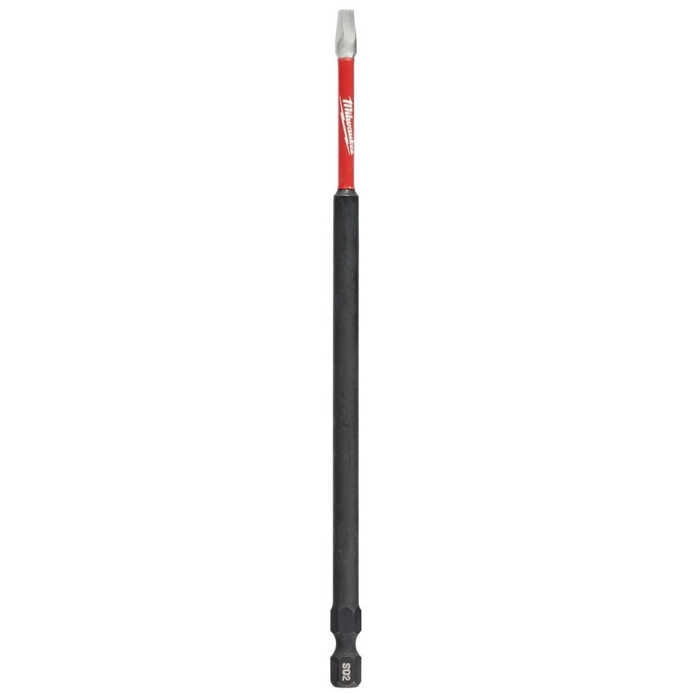 Milwaukee 48-32-4215 SHOCKWAVE 6" Impact Square Recess #2 Power Bits, 10-Pack