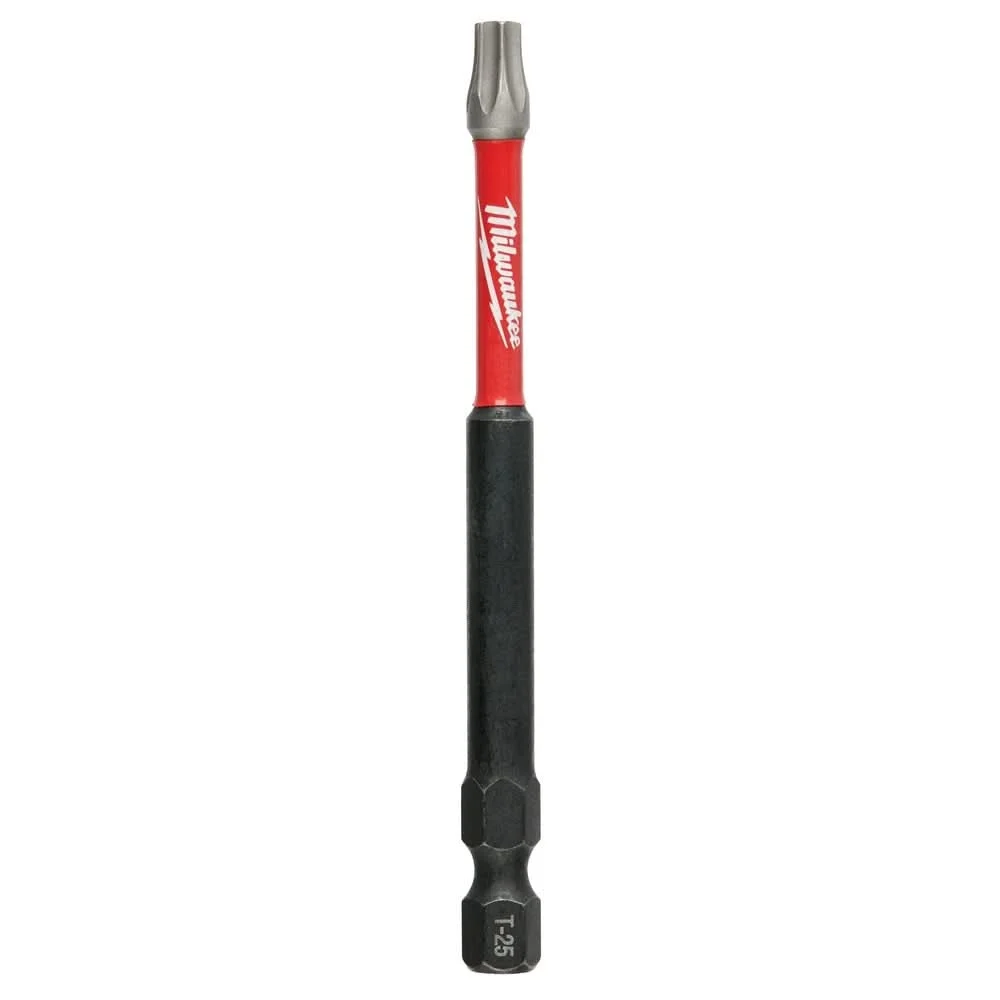 Milwaukee 48-32-4396 SHOCKWAVE 6" Impact Torx T25 Power Bits, 15-Pack