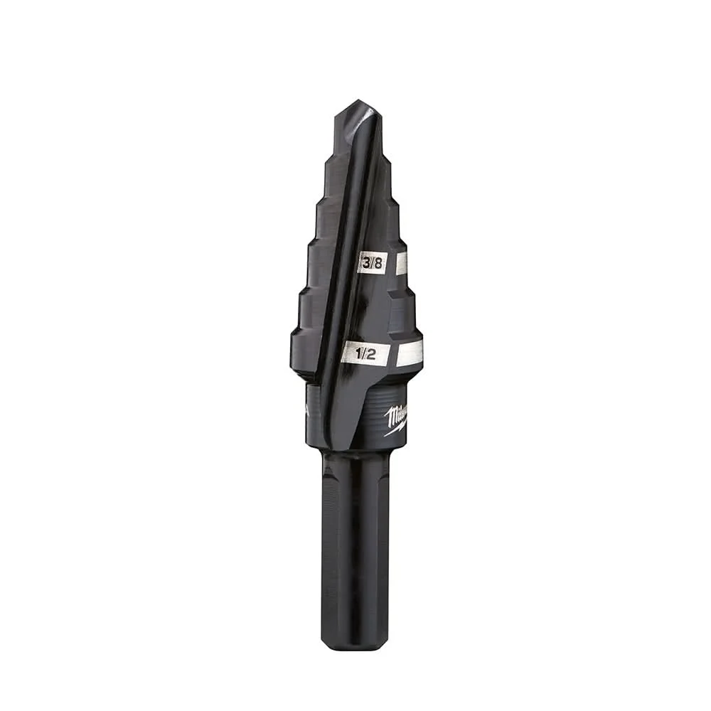 Milwaukee 48-89-9206 #6 Step Drill Bit, 3/8" & 1/2" by 1/16"