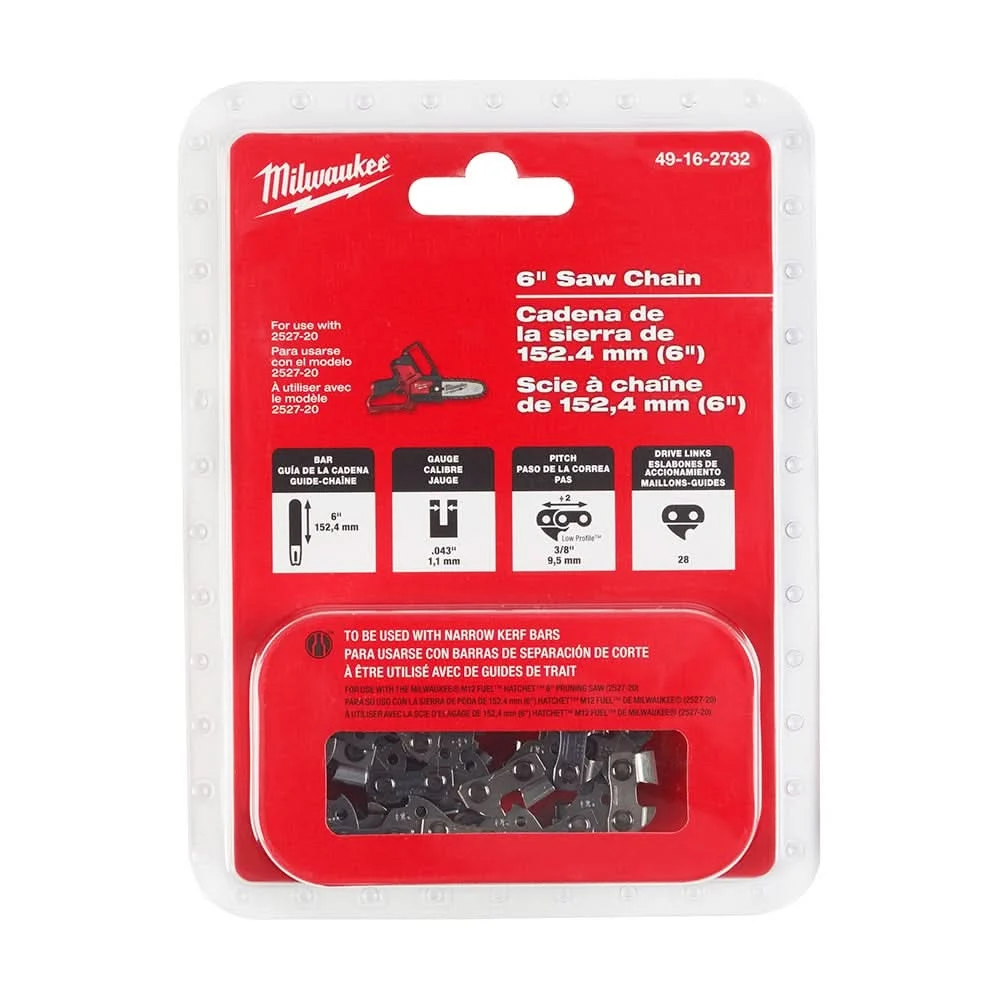Milwaukee 49-16-2732 6-Inch Hatchet Pruning Saw Chain