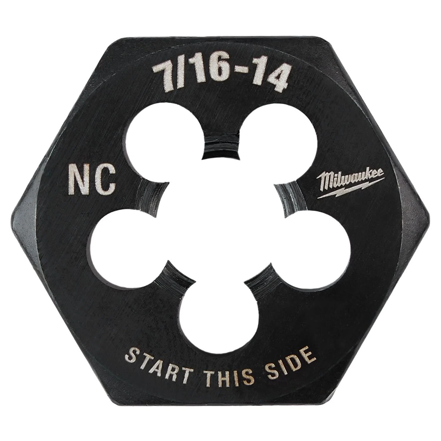 Milwaukee 49-57-5355 7/16"-14 NC 1-Inch Hex Threading Die