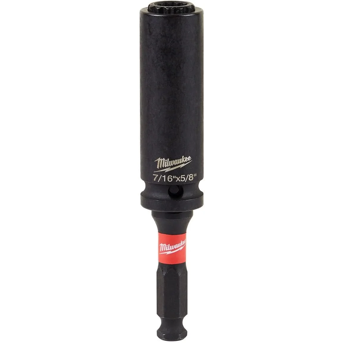 Milwaukee 49-66-5120 Shockwave Lineman's 12Pt 7/16-Inch &5/8-Inch 2-In-1 Socket