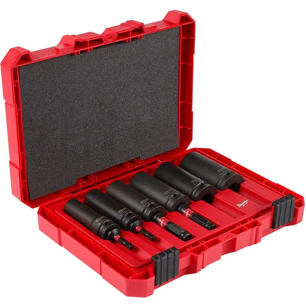 Milwaukee 49-66-5125 Shockwave Lineman's 10-Piece 2-In-1 12Pt Socket Set