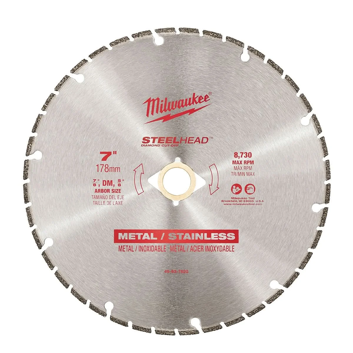 Milwaukee 49-93-7820 7" SteelHead Diamond Cut-Off