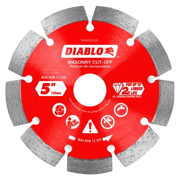 5" Diamond Segmented Masonry Cut-Off Blade