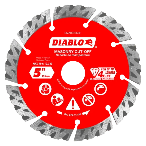 5" Diamond Segmented Turbo Masonry Cut-Off Blade