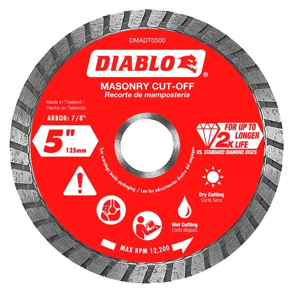 5" Diamond Turbo Masonry Cut-Off Disc