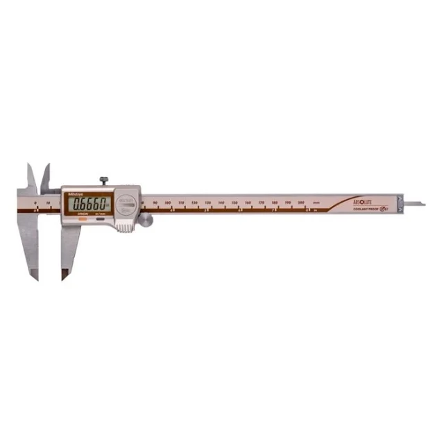 Mitutoyo 500-753-20CAL Absolute Dig Calibrated CP Caliper, 0-200mm/0-8"
