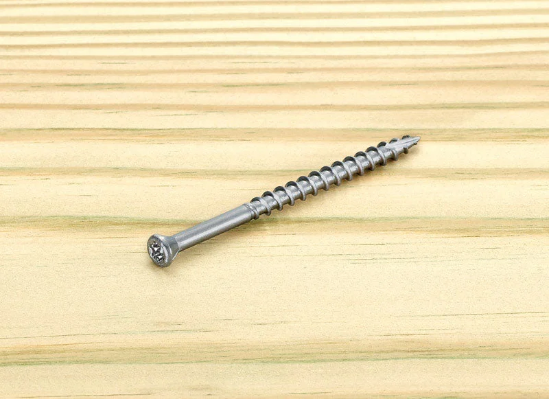 Starborn Deckfast No. 8 X 2-1/2 in. L Silver Star Trim Head Deck Screws 250 pk