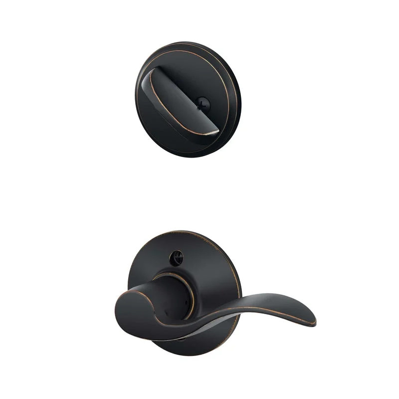 Schlage Modern Aged Bronze Handleset