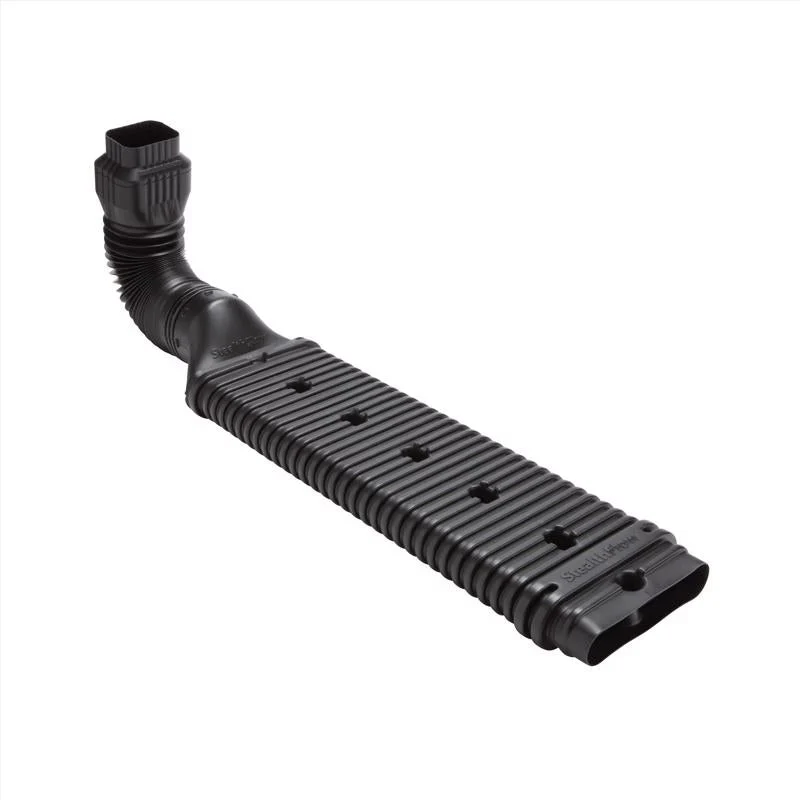 Amerimax StealthFlow 4.75 in. H X 7.25 in. W X 43 in. L Black Vinyl K Downspout Extension