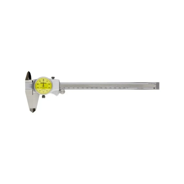 Mitutoyo 505-733 Dial Caliper, 0-200mm, 1mm per Revolution