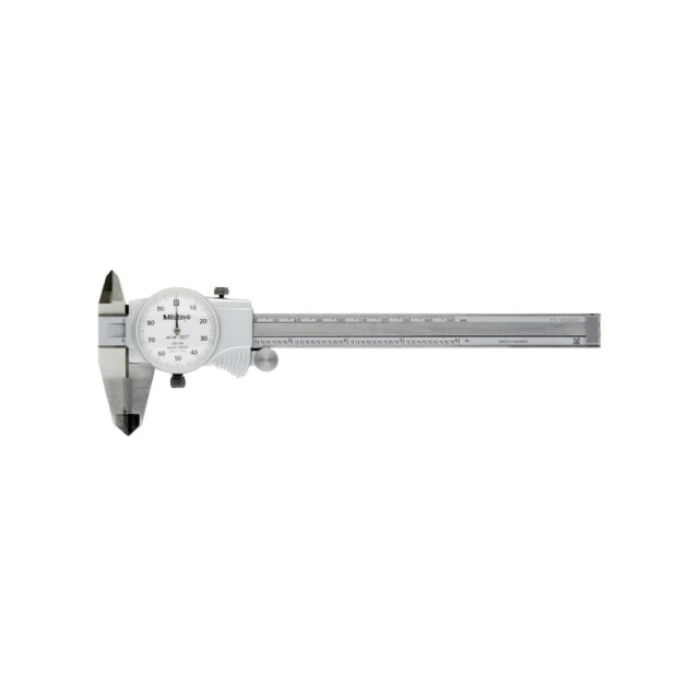 Mitutoyo 505-738 Dial Caliper, 0-6", Carbide-Tipped Jaws
