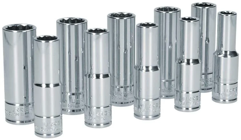 1/2" Drive 12-Point Sockets 10 Pieces Set 54215