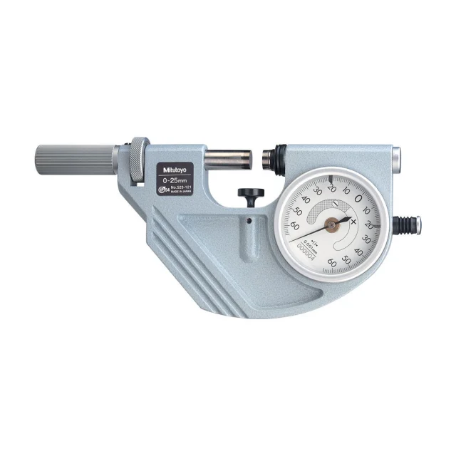 Mitutoyo 523-121 Series 523 Dial Snap Meter, 0-25mm