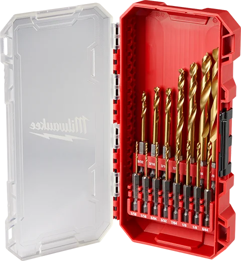 SHOCKWAVE Impact Duty™ RED HELIX™ Titanium Drill Bit Set - 15PC