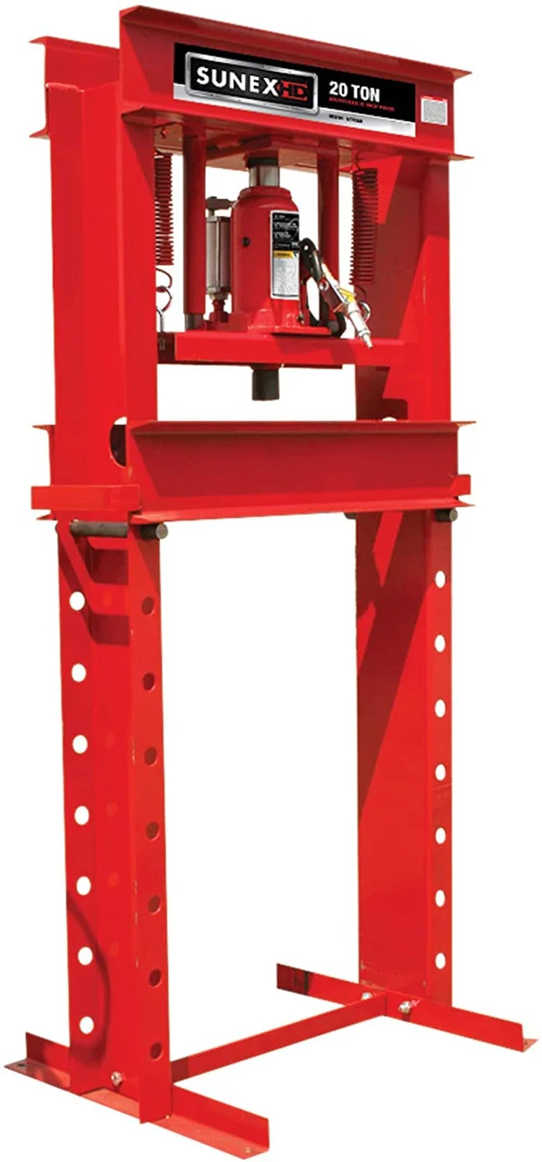 Sunex 5720AH Fully-Welded Air/Hydraulic Shop Press, 20 Tons
