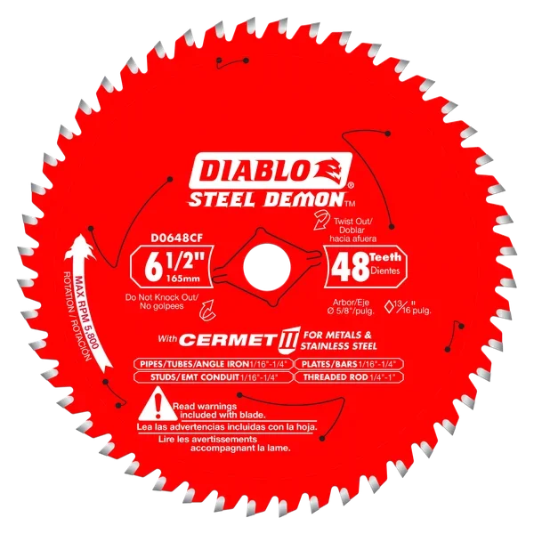 6-1/2" x 48-Teeth Steel Demon™ Cermet II Saw Blade for Medium Metal