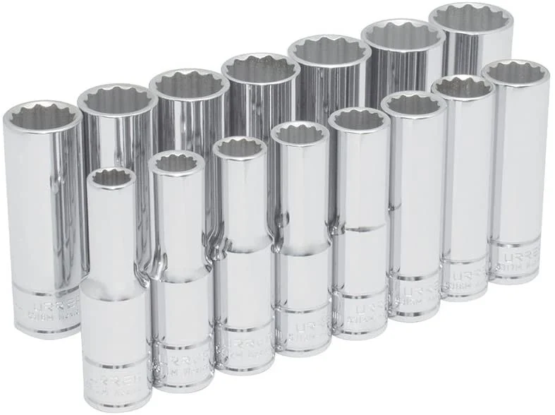 1/2" Drive 12-Point Sockets 15 Pieces Set 54207