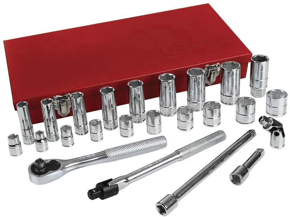 3/8" Drive Socket 25 Pieces Set With Accessories 5200CL