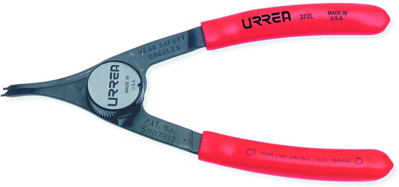 5-7/8 Inch 0 Degree Angle Easy-change Convertible Retaining Ring Pliers 372