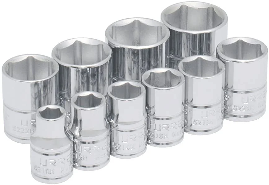 3/8" Drive 6-Point Socket 10 Pieces Set 52122