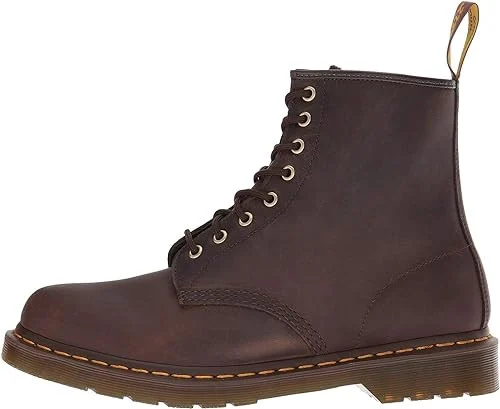 6 in Lace-Up Crazy Horse Brown Leather Boots