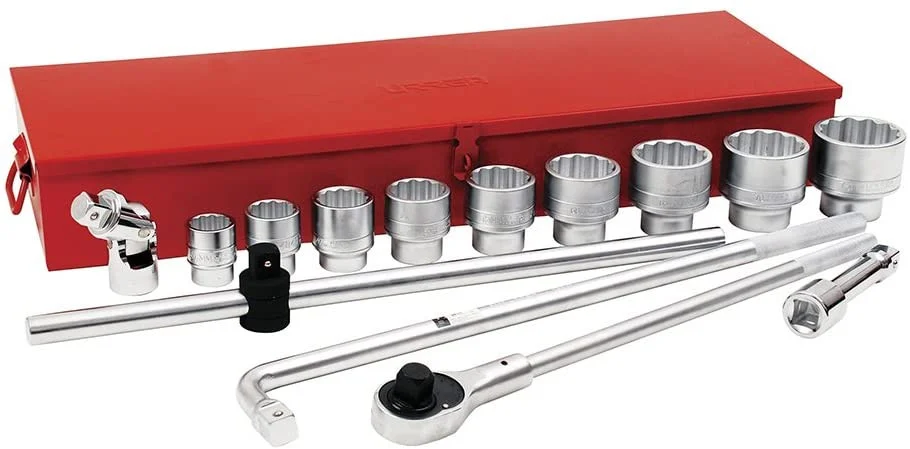 1" Drive Socket 15 Pieces Set With Accessories 57106