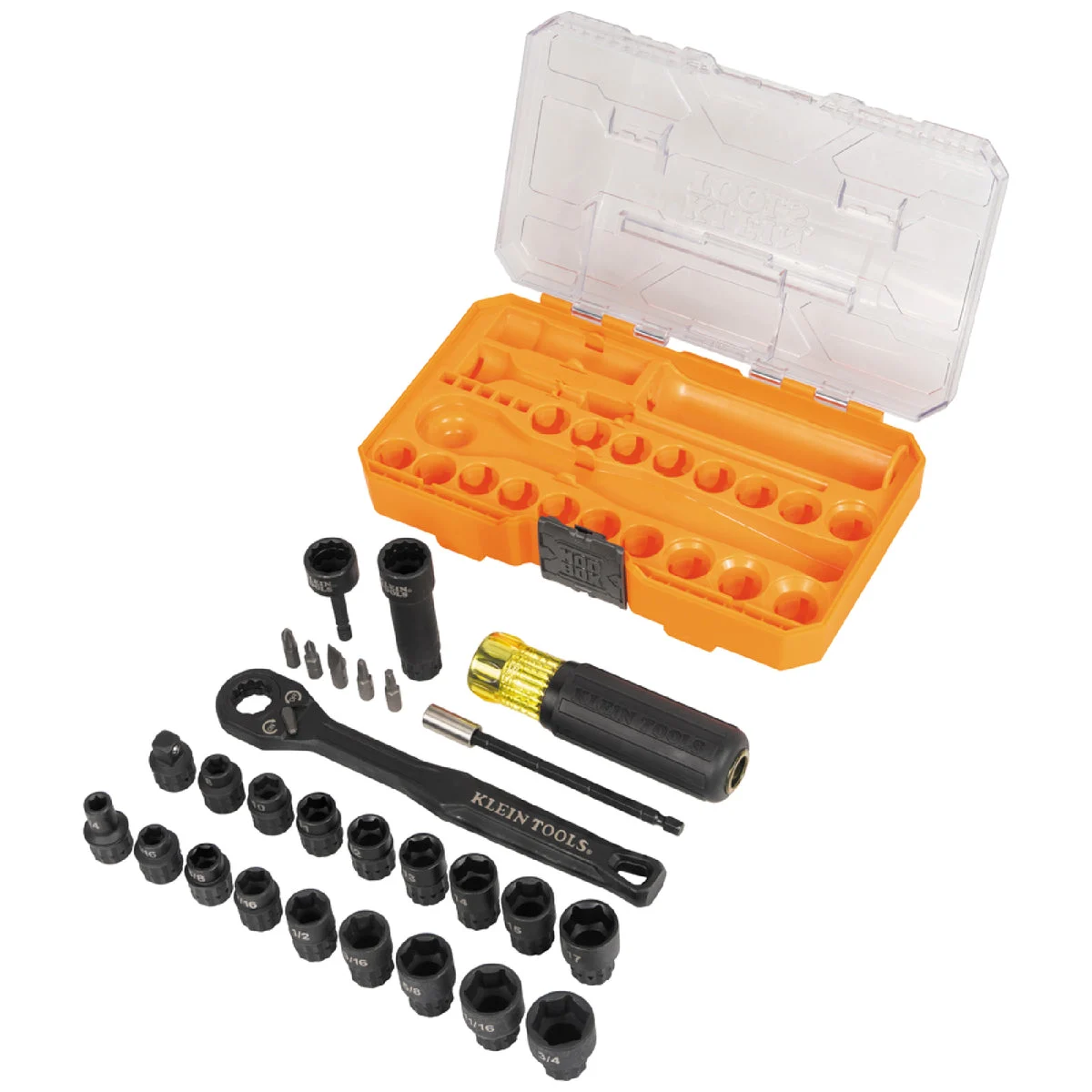 KNECT™ Essential Pass Through Impact Socket Set, SAE, Metric, 28-Piece