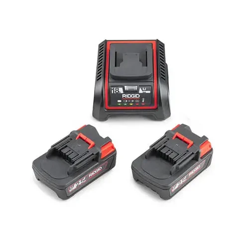18V 2.5Ah Advanced Lithium Batteries + Charger Designed for ProPress Press Tools & SeeSnake Digital Monitors 2-Pack