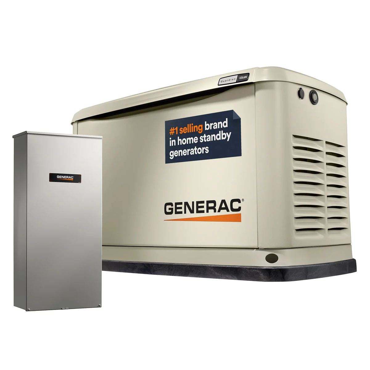 Guardian 18,000-Watt (LP)/17,000-Watt (NG) Air-Cooled Whole House Generator with Wi-Fi and 200-Amp Transfer Switch 7228