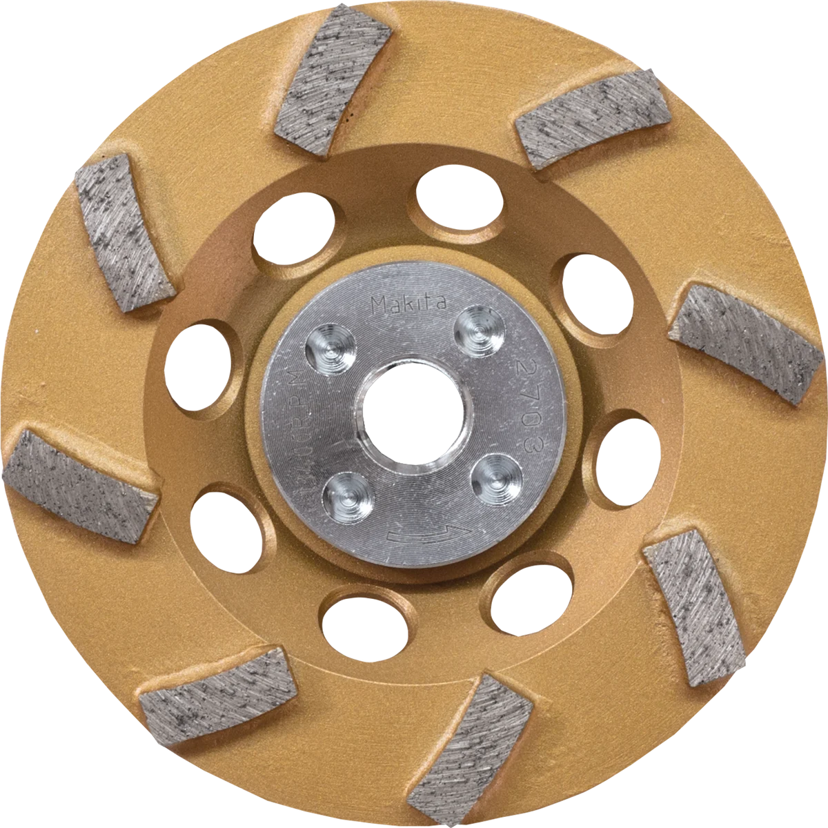 MAKITA 4‑1/2" Low‑Vibration Diamond Cup Wheel, 8 Segment Turbo