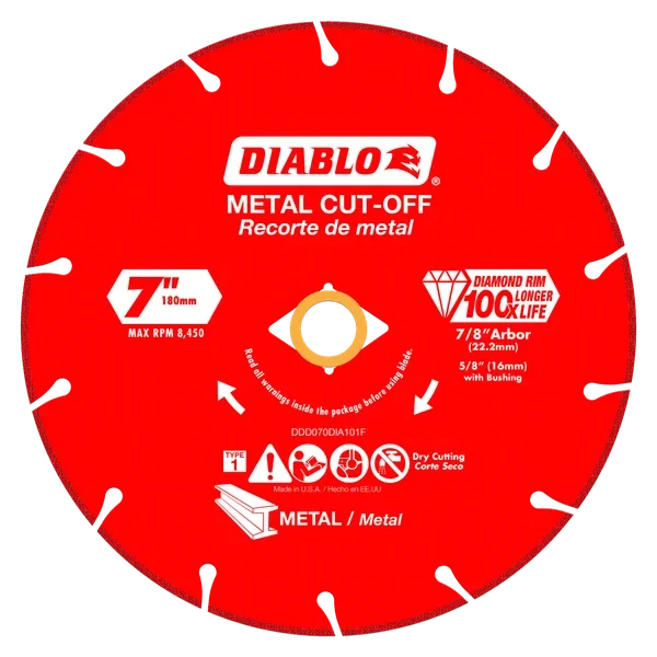 7" Diamond Metal Cut-Off Disc