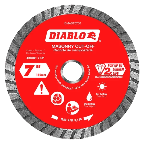 7" Diamond Turbo Masonry Cut-Off Disc